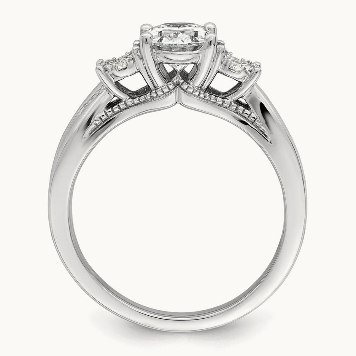 Semi-Mount Engagement Ring, 0.10 ct tw Lab-Grown Diamond