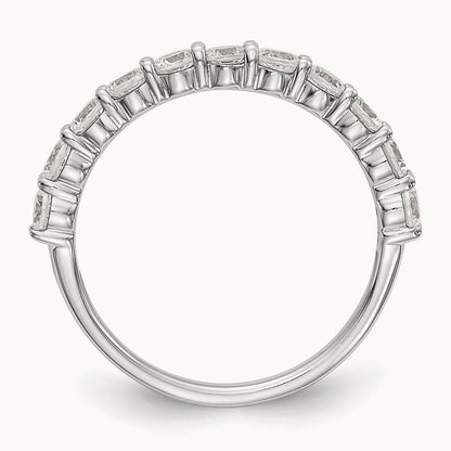 11-Stone Diamond Band, 14K White Gold