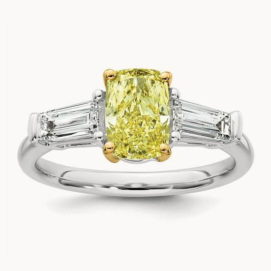 Emma Grace 14ktt Vivid Yellow & Ring, 2 1/4-4 5/8 ct Lab-Grown Diamond