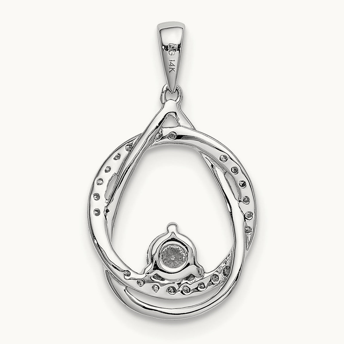 Circle and Teardrop Pendant, 0.25 ct tw Lab-Grown Diamond