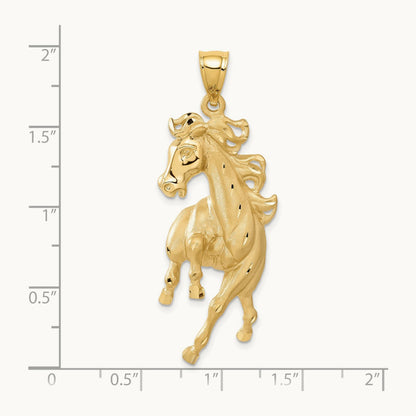 Horse Pendant, 14K