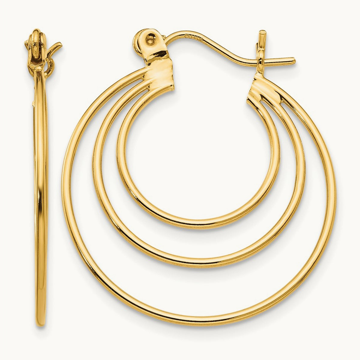 Polished Circles Hoop Earrings — photo set