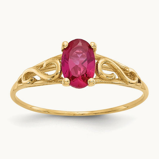 Madi K Synthetic Ruby Ring, 14K