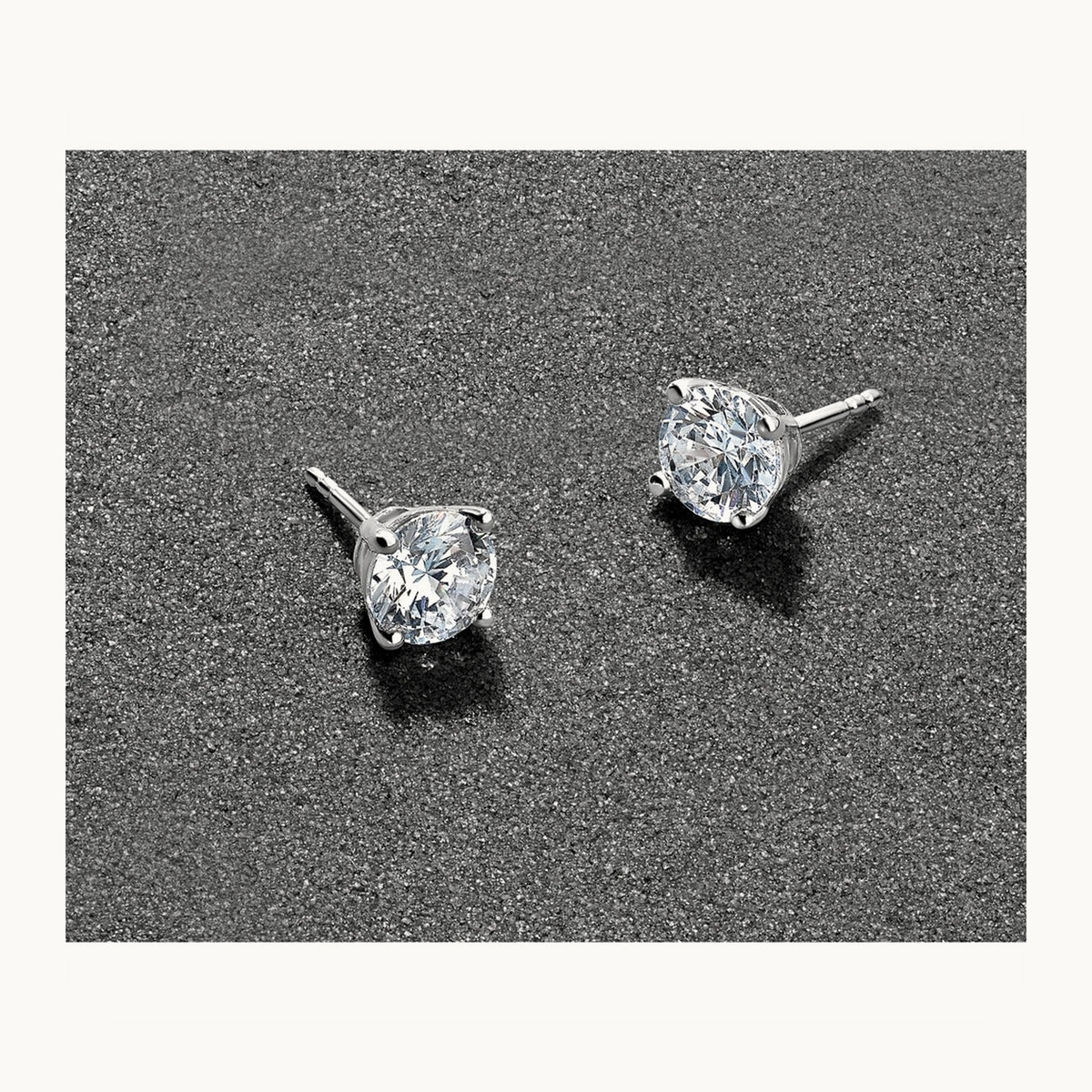 Round Heavyweight Stud Earrings, 0.10-7.00 ct tw Lab-Grown Diamond — 3/4 ct, Platinum