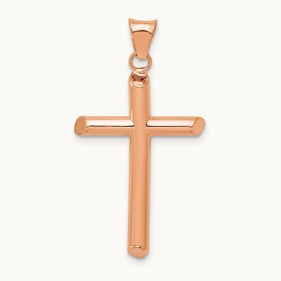 Polished Tube Cross Pendant
