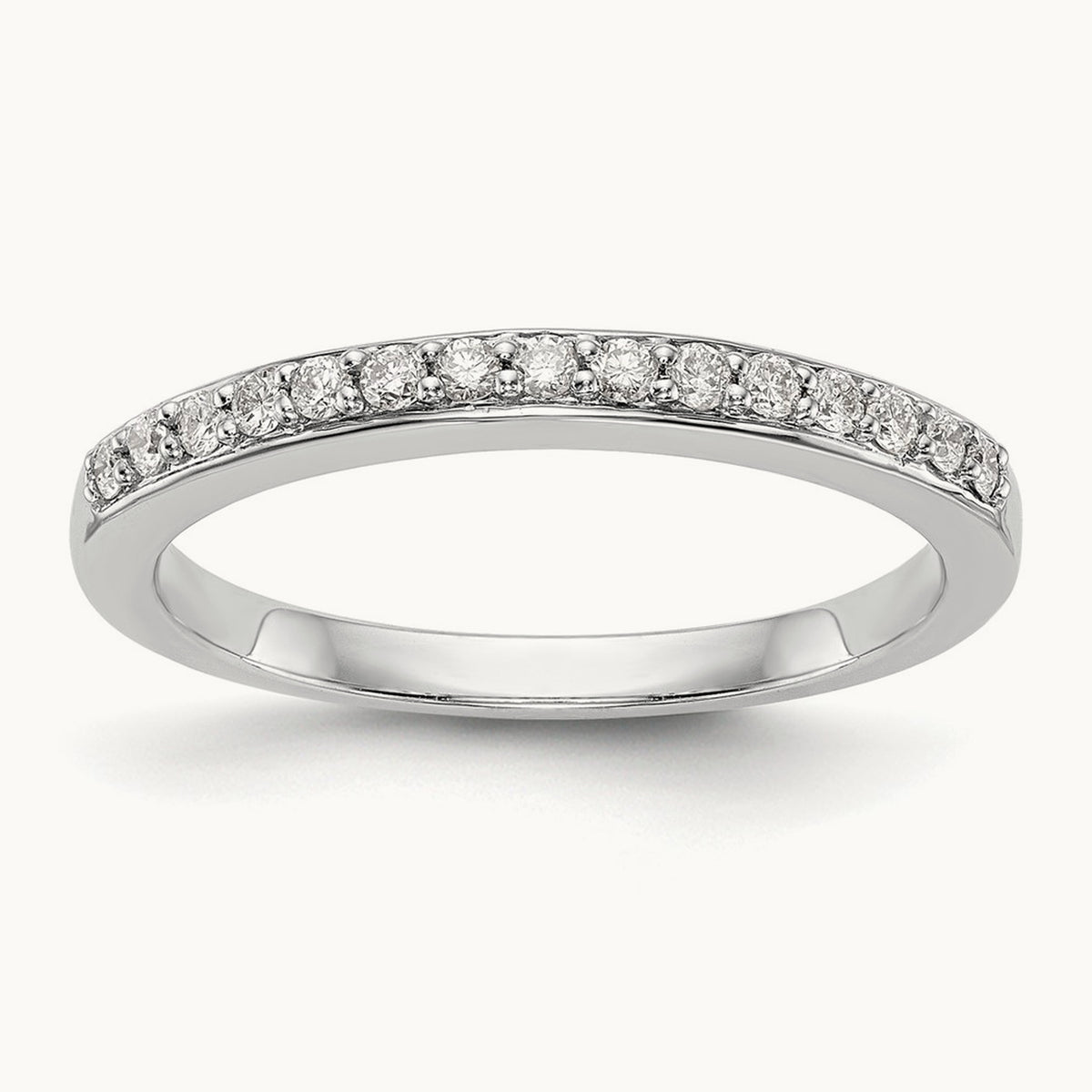 Diamond Wedding Band, 14K White Gold