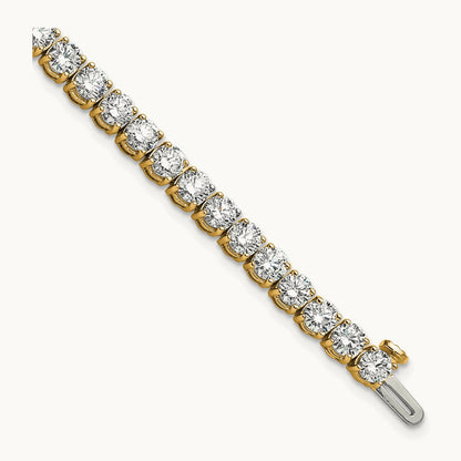 Tennis Bracelet, 9.00 ct tw Lab-Grown Diamond — 14K Yellow Gold