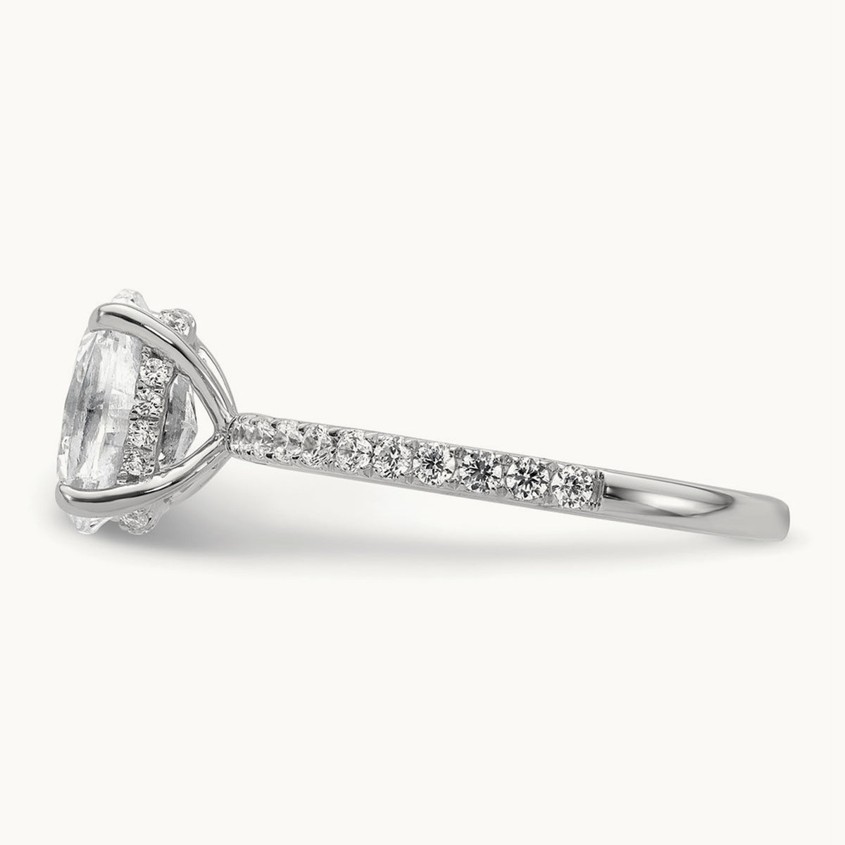 Oval Solitaire Engagement Ring, 1.25-4.50 ct tw Lab-Grown Diamond — 14K White Gold, 7 (2)