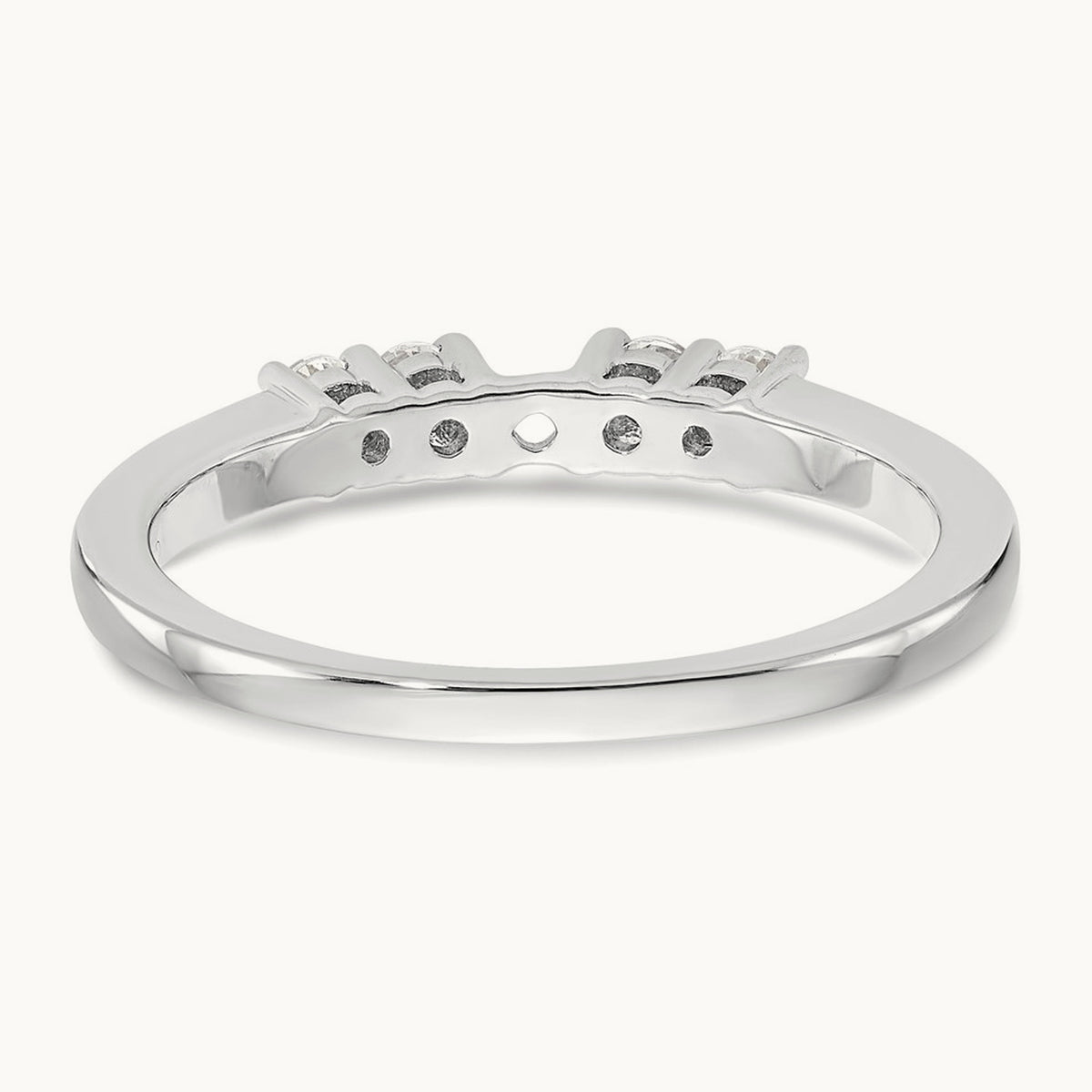 5-Stone Peg Set Semi-Mount Engagement Ring, 0.20 ct tw