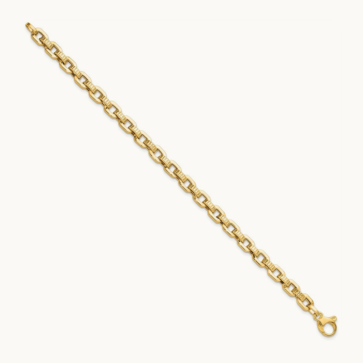 Polished & Textured Fancy Link Bracelet — photo set