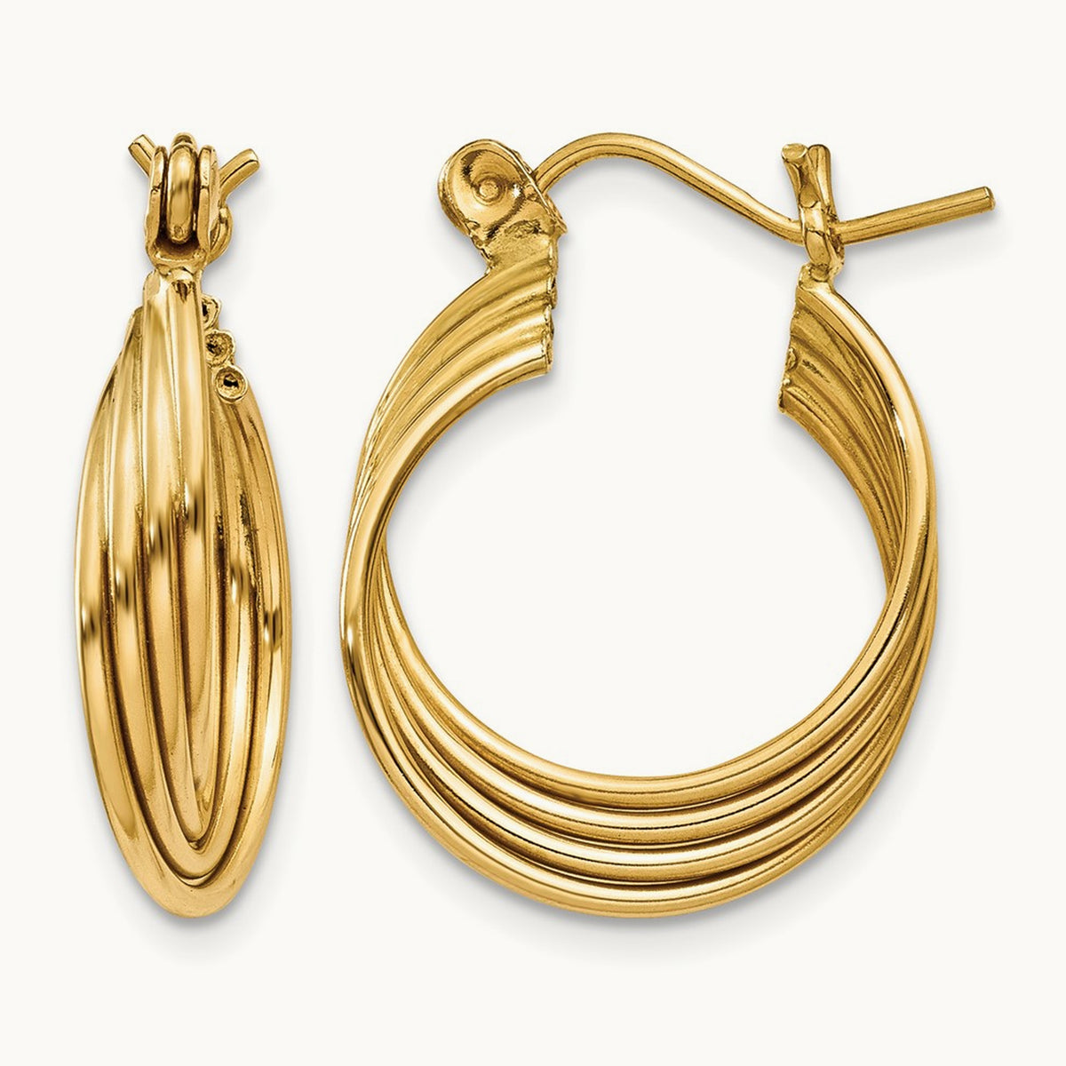 Polished Circles Hoop Earrings — photo set