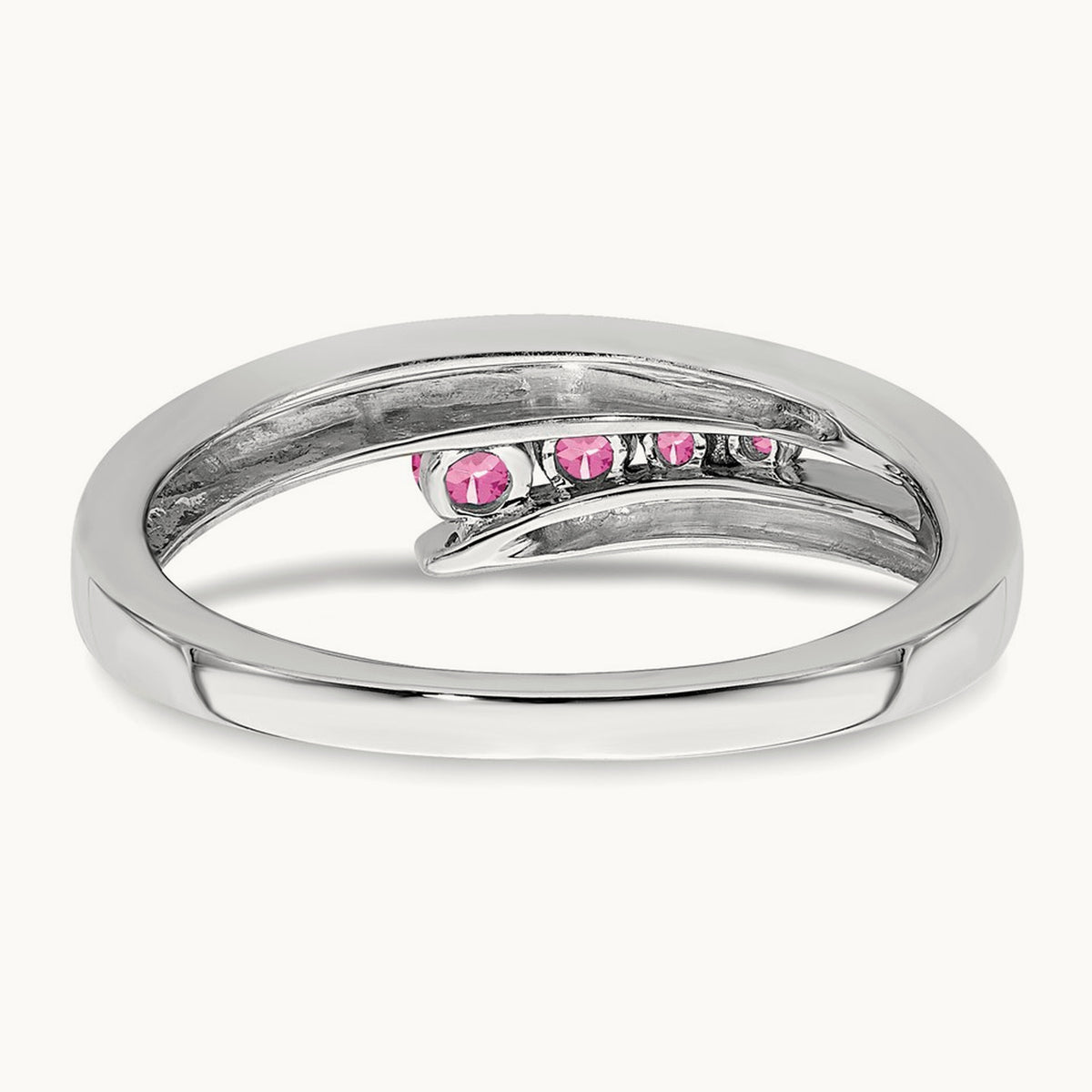 Tourmaline 4-stone Ring — 14K White Gold, 7