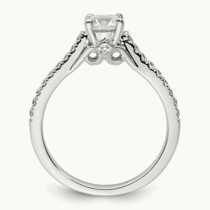Round Semi-Mount Engagement Ring, 0.25 ct tw Lab-Grown Diamond