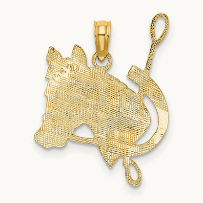 Textured Horse Head and Shoe Charm, 14K