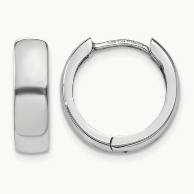 Hinged Earrings, 14K White Gold
