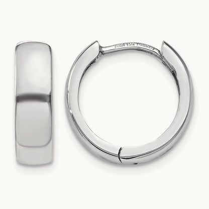 Hinged Earrings, 14K White Gold