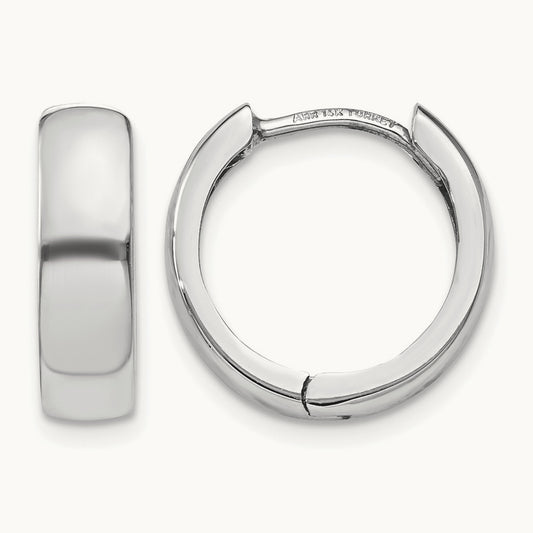 Hinged Earrings, 14K White Gold