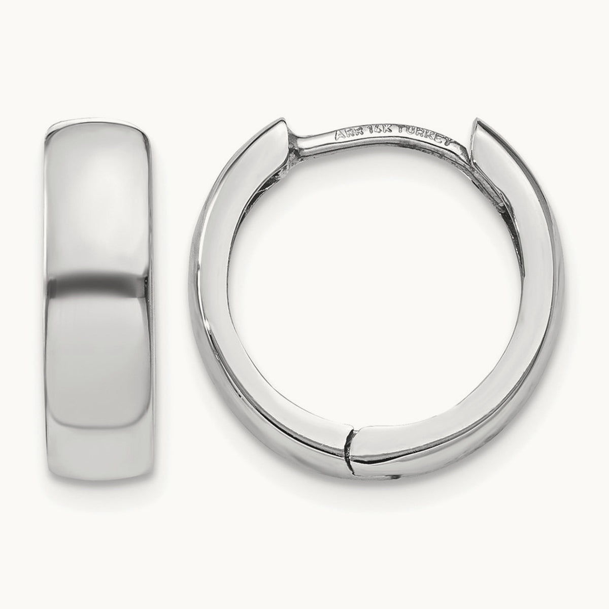 Hinged Earrings, 14K White Gold