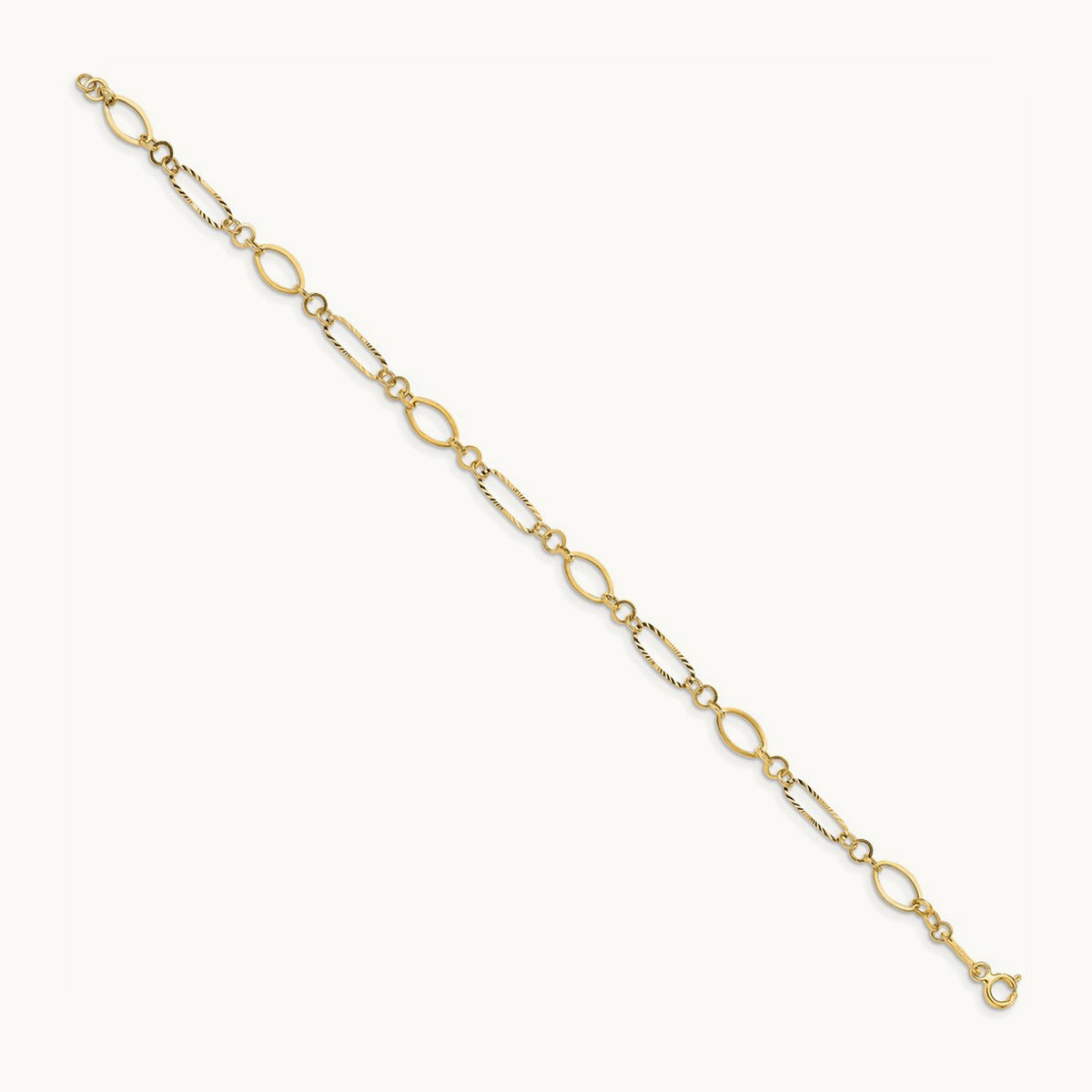 Oval Link Bracelet — 14K Yellow Gold