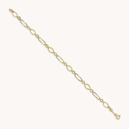 Oval Link Bracelet — 14K Yellow Gold