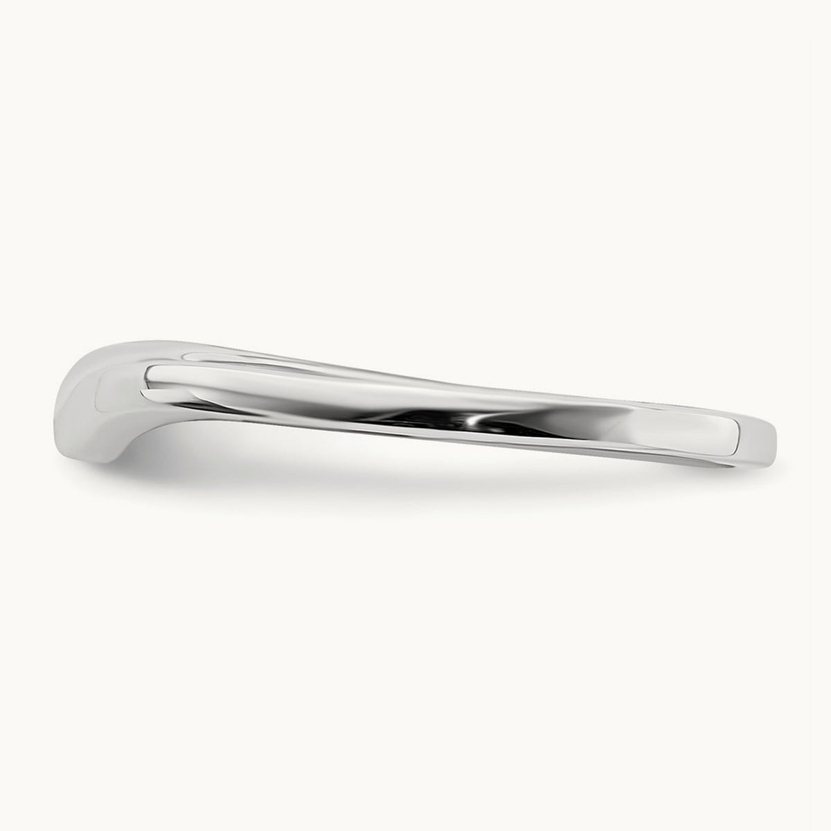 Contoured Band, 14K White Gold