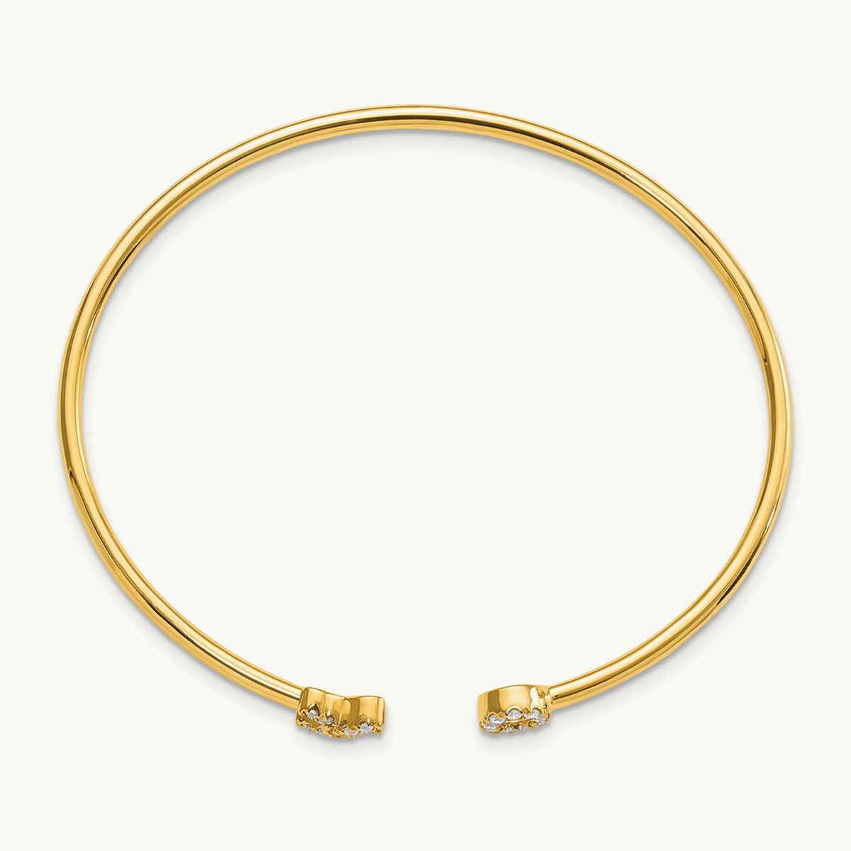 Diamond X & O Cuff Bangle, 14K