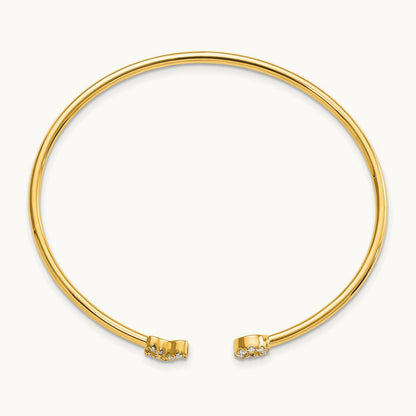 Diamond X & O Cuff Bangle, 14K