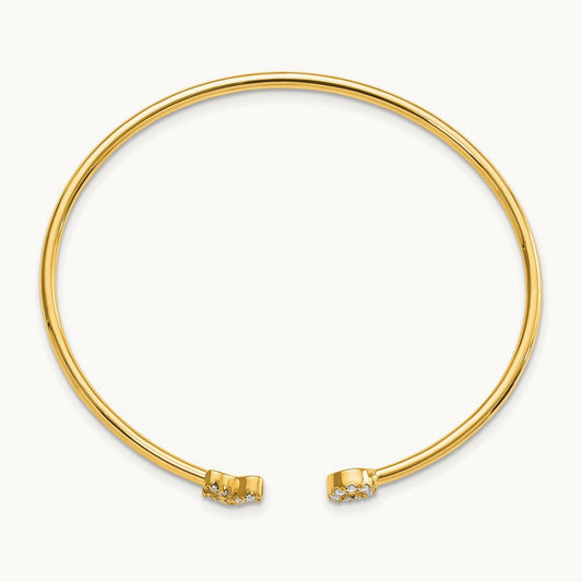 X and O Cuff Bangle, 0.20 ct tw Lab-Grown Diamond