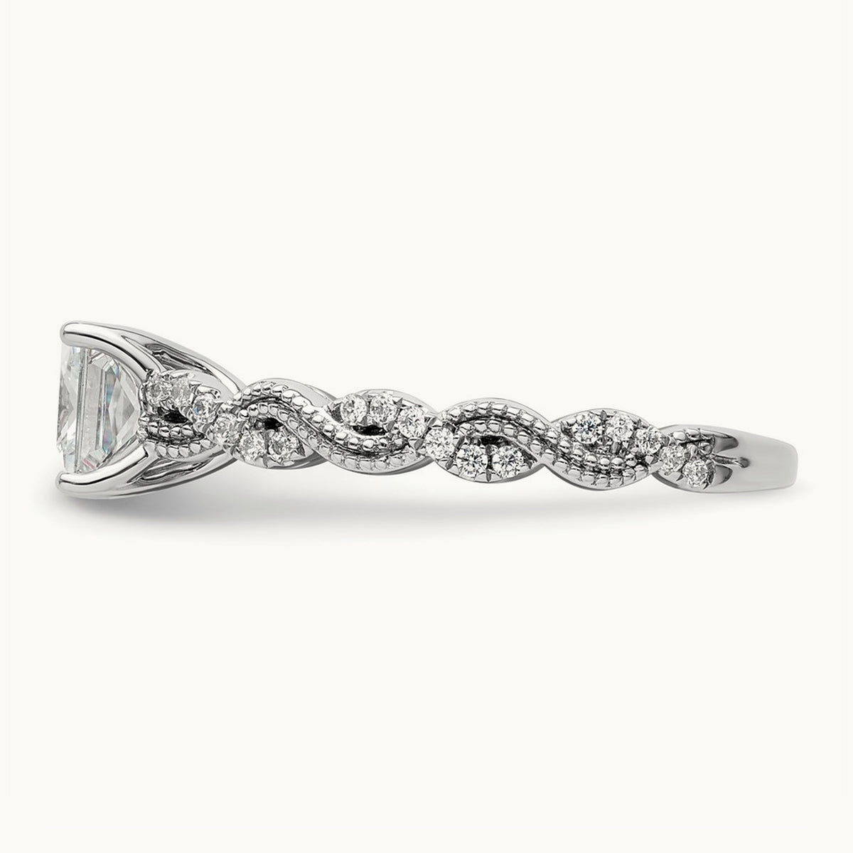 Princess Semi-Mount Engagement Ring, 0.20 ct tw Lab-Grown Diamond