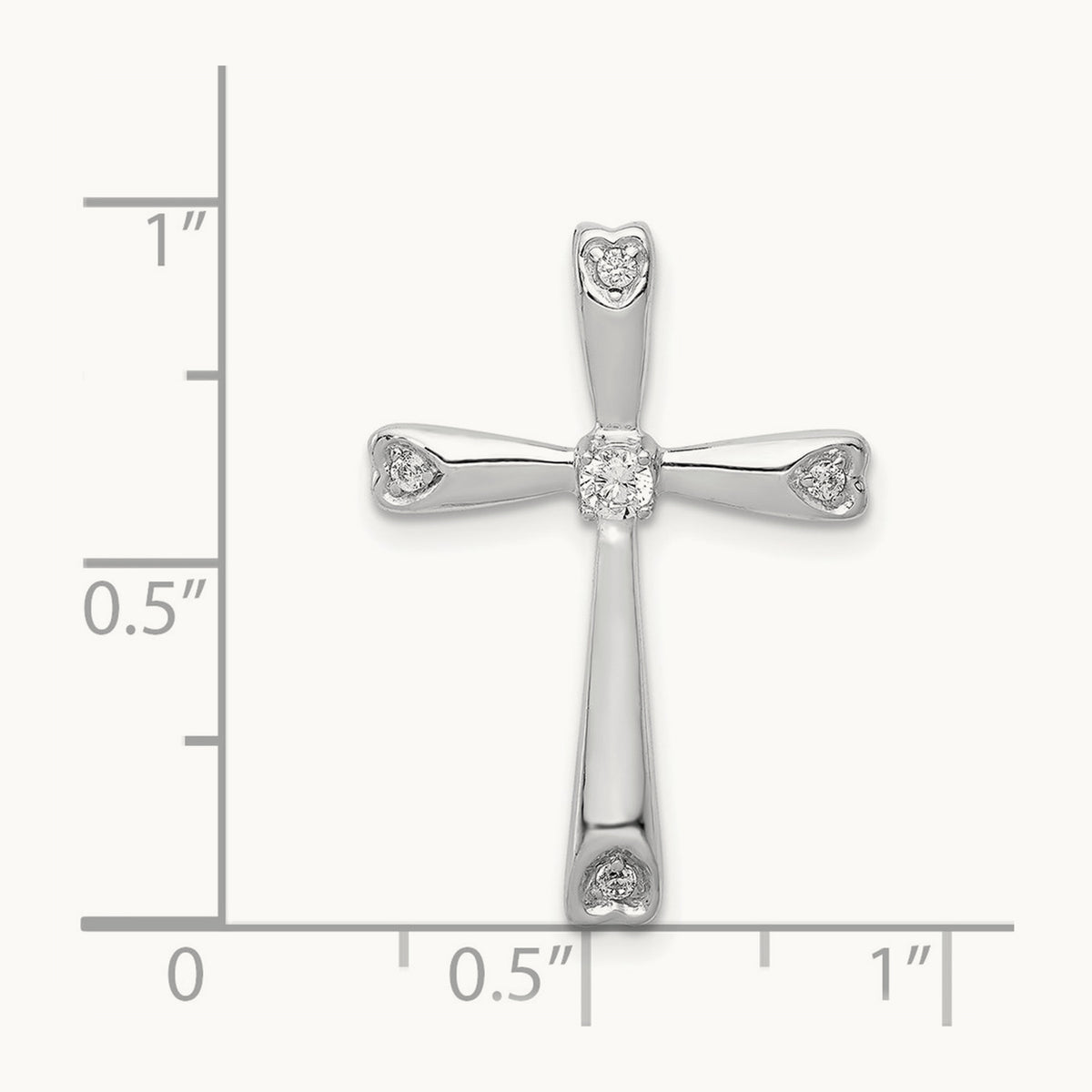 1/10ct. Diamond Cross Chain Slide — photo set