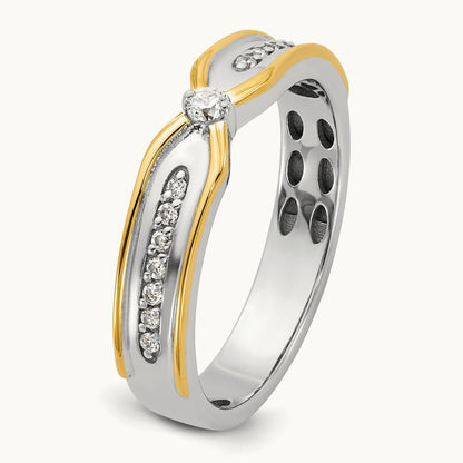 14ktt IB Goodman Mens Polished Diamond Ring Mounting