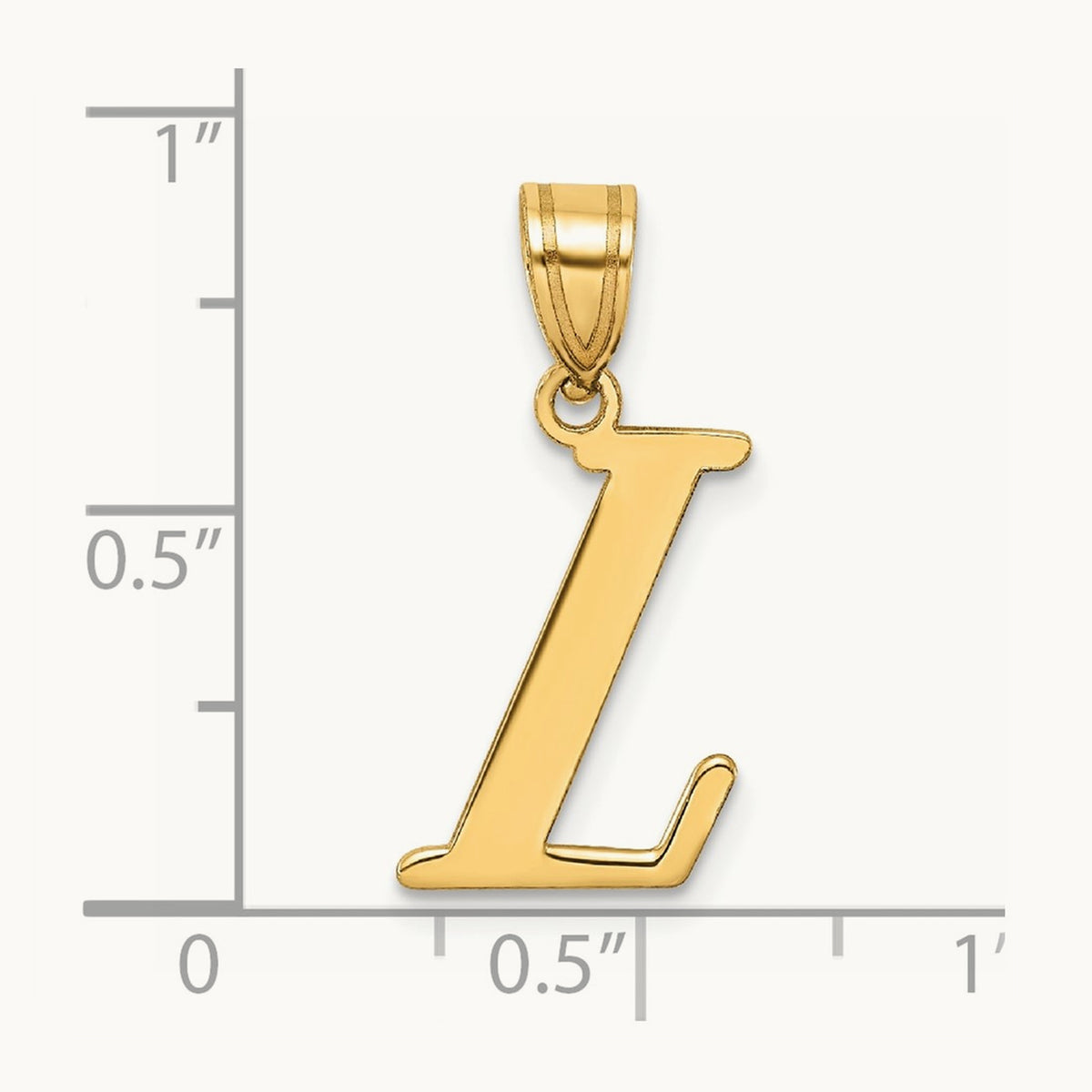 Polished Initial Pendant — L