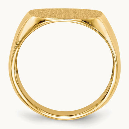 Open Back Mens Signet Ring — photo set