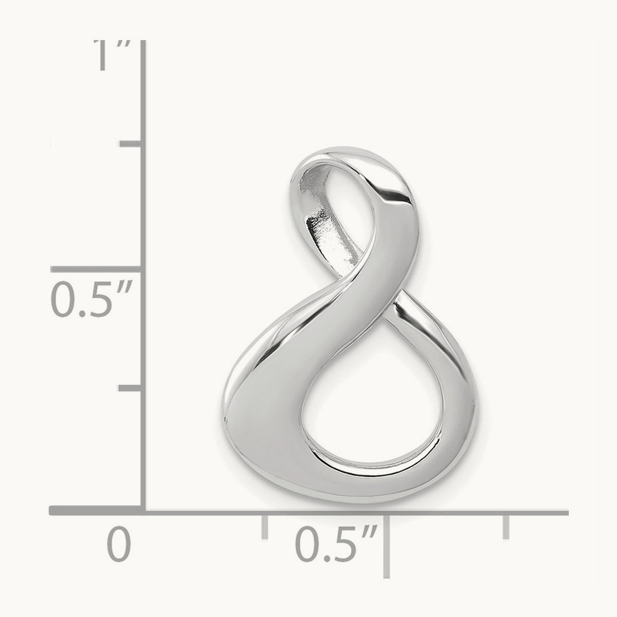 Slide, 14K White Gold