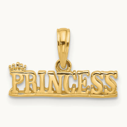 Polished PRINCESS Charm, 14K