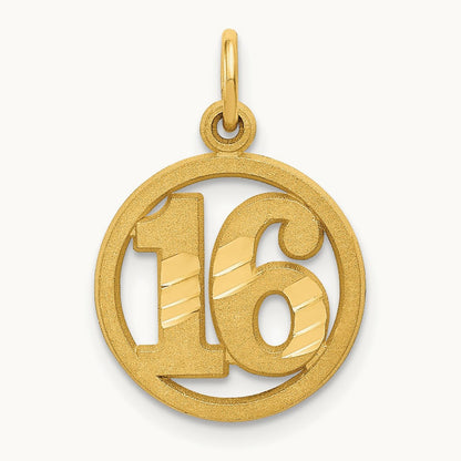 #16 in A Circle Pendant, 14K