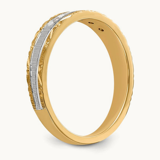 AA Quality Trio Ladies Complete Wedding Band, 14K