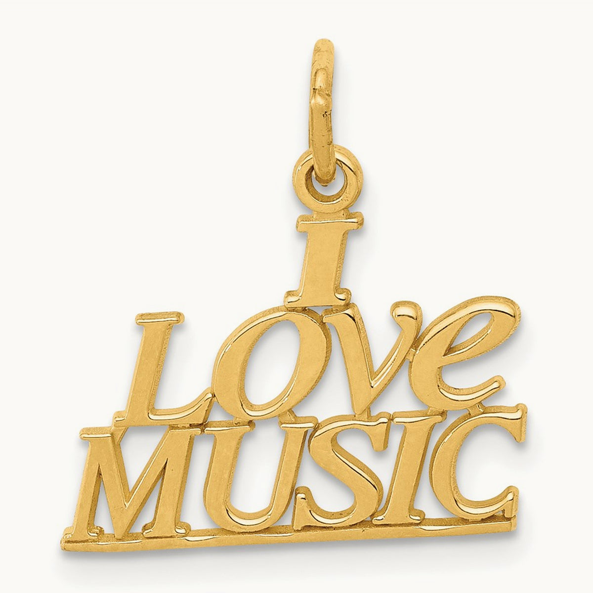 I LOVE MUSIC Charm, 14K