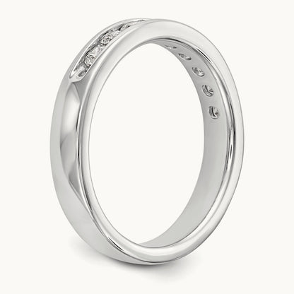 9- Stone Ladies Band Mounting, 2.4mm, 14K White Gold