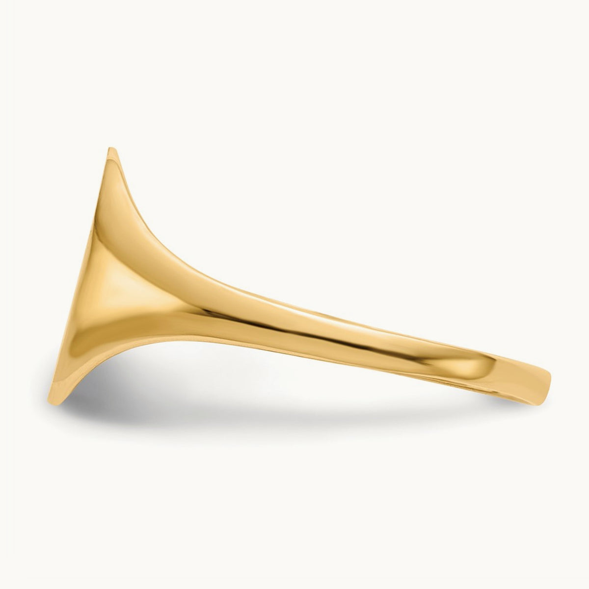8.5x10. Closed Back Signet Ring, 0mm, 14K