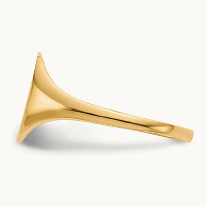 8.5x10. Closed Back Signet Ring, 0mm, 14K
