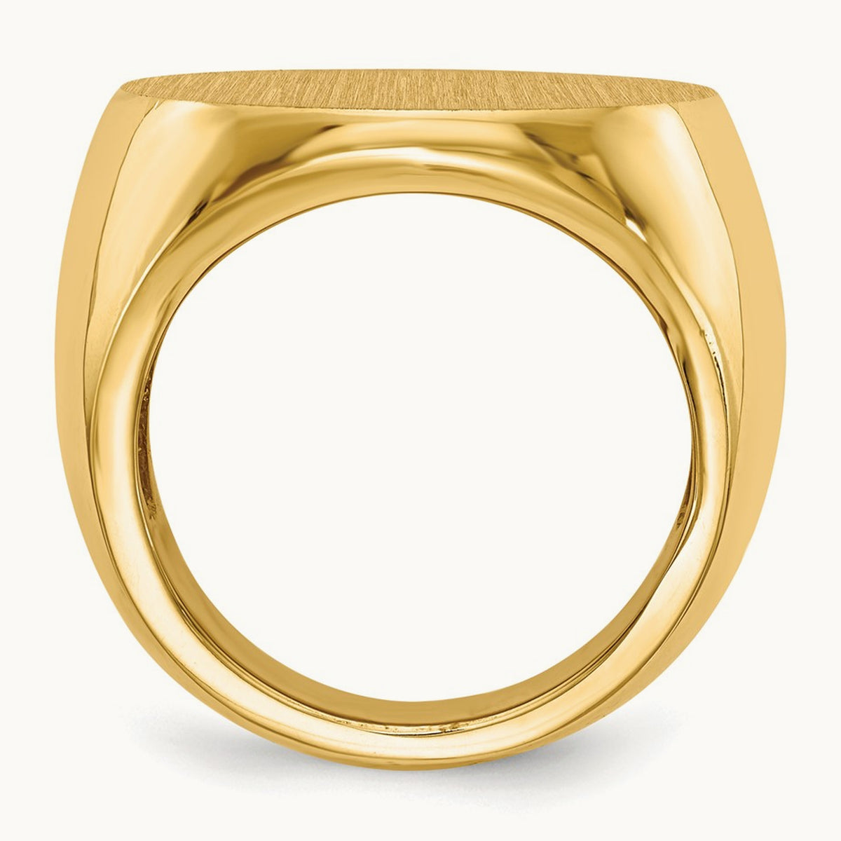 Open Back Mens Signet Ring — photo set