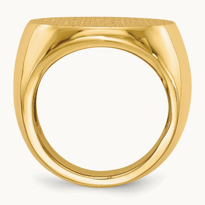 Open Back Mens Signet Ring — photo set