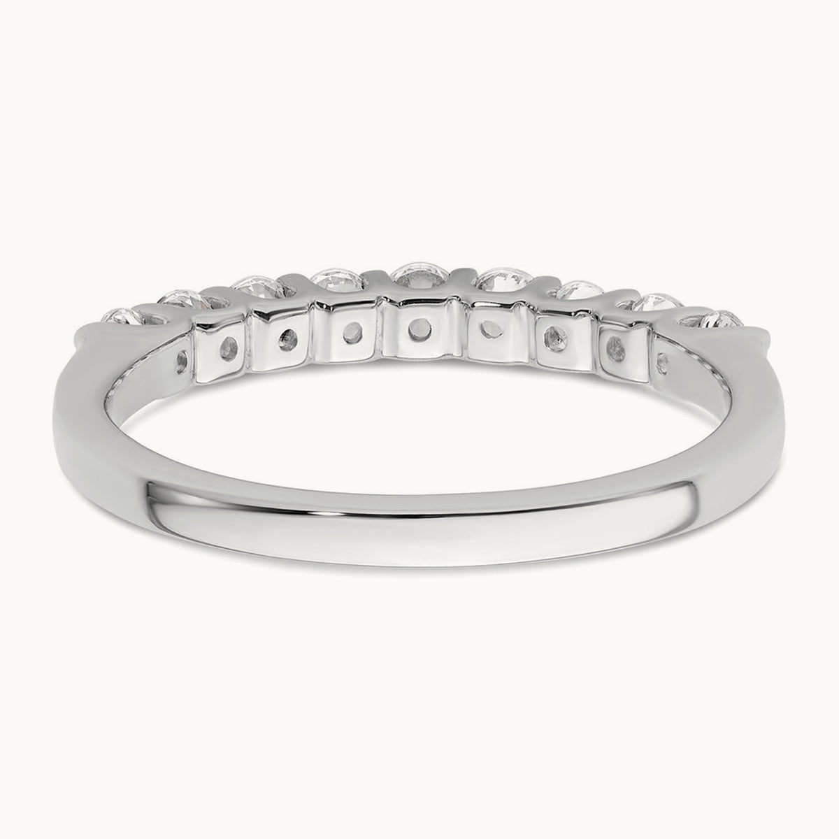 9-Stone Diamond Band, 14K White Gold
