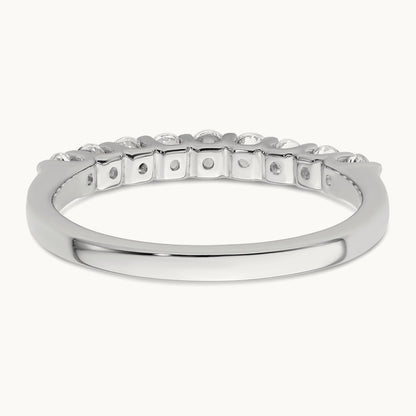 9-Stone Diamond Band, 14K White Gold