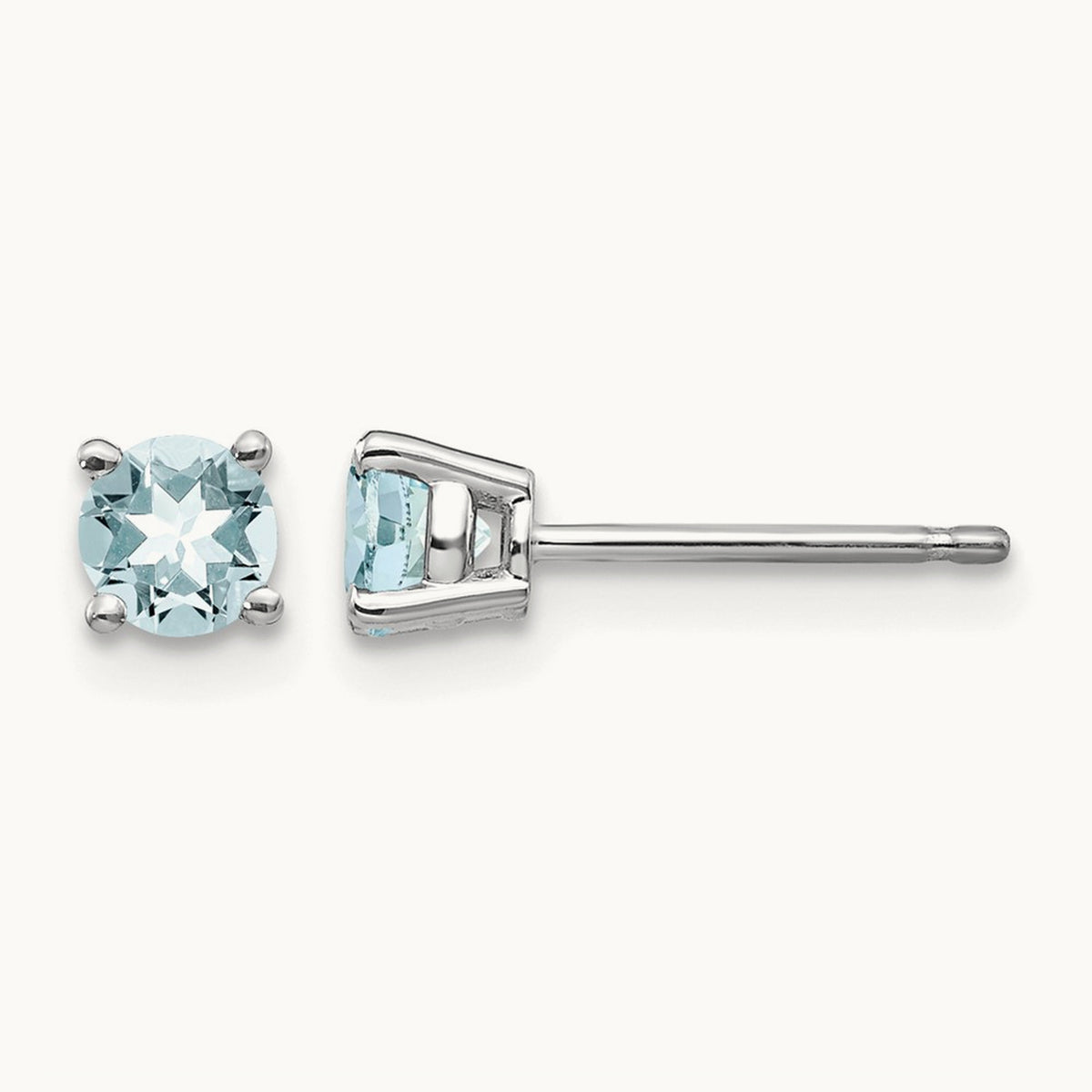 Aquamarine Post Earrings — photo set