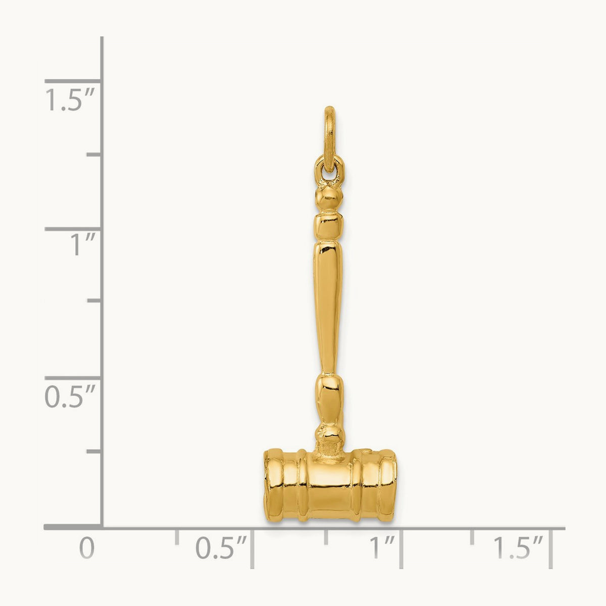3-D Gavel Charm — 28mm