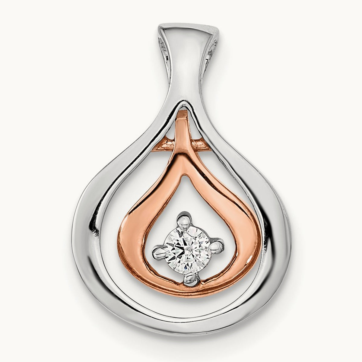 Polished Fancy Diamond Chain Slide — photo set