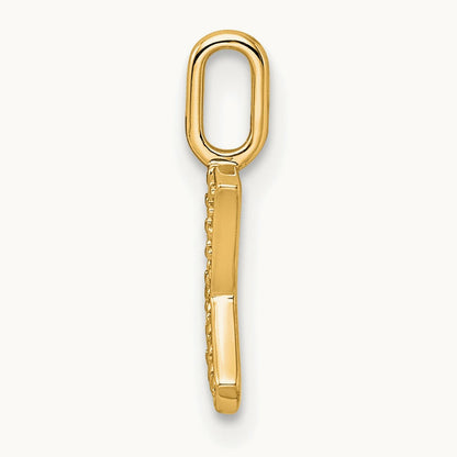Diamond Letter K Initial Pendant, 14K Gold