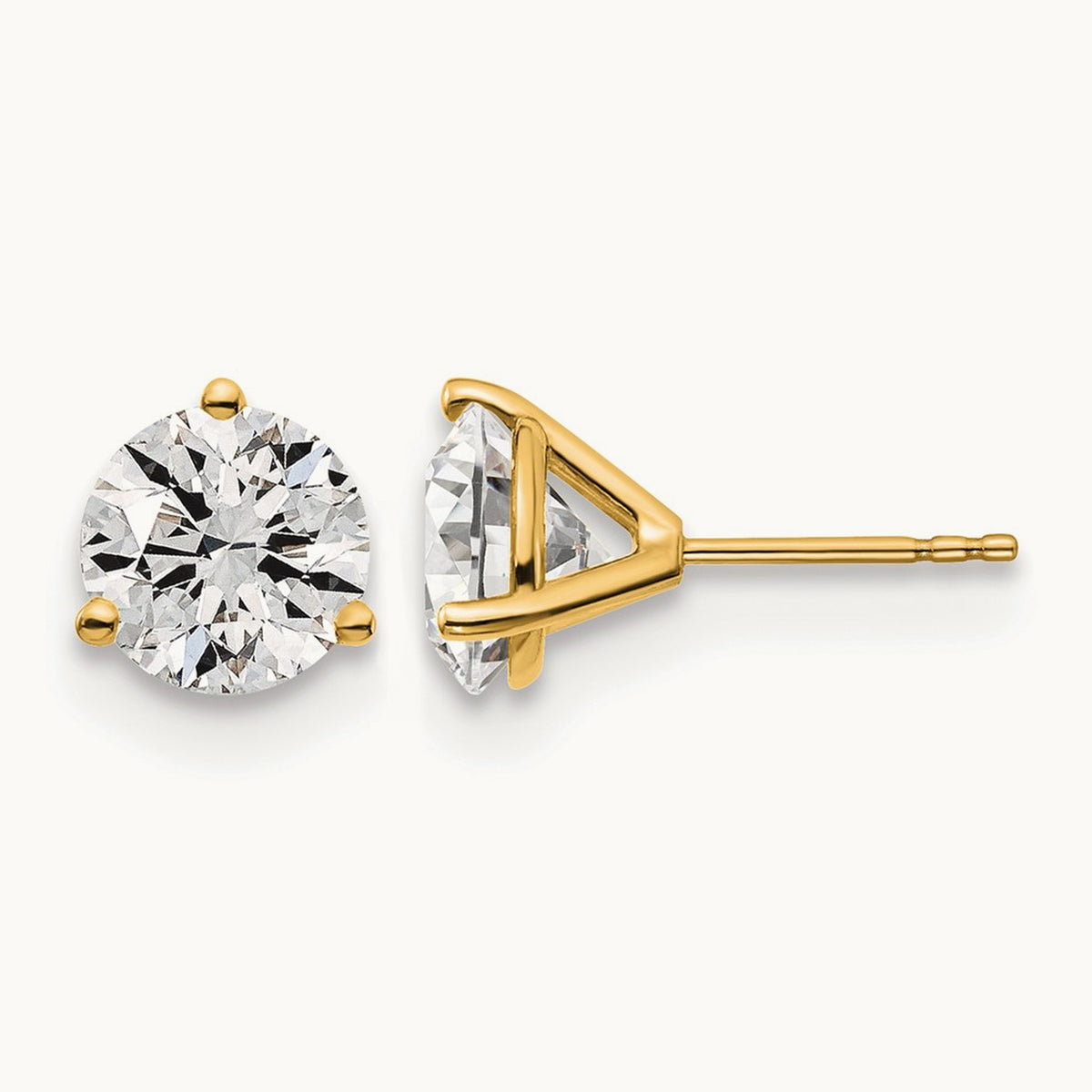 Round Stud Earrings, 0.10-6.00 ct tw Lab-Grown Diamond